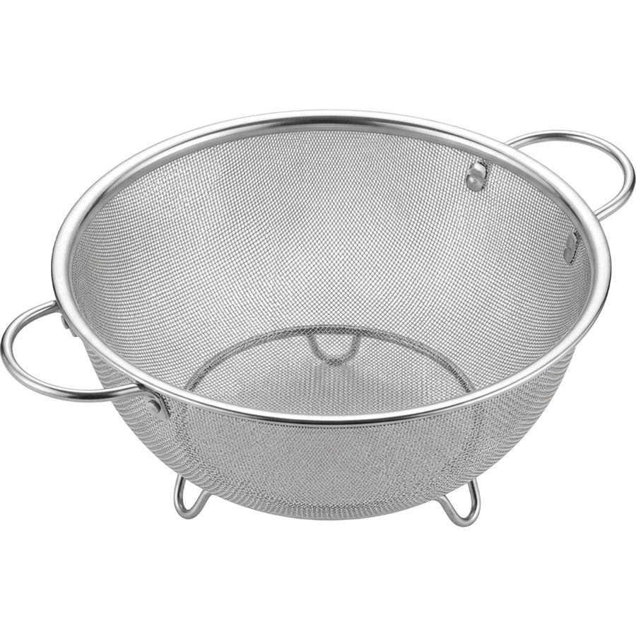 Baklu Round Fine Mesh Colander with Two Handles and Three Feet 26 cm